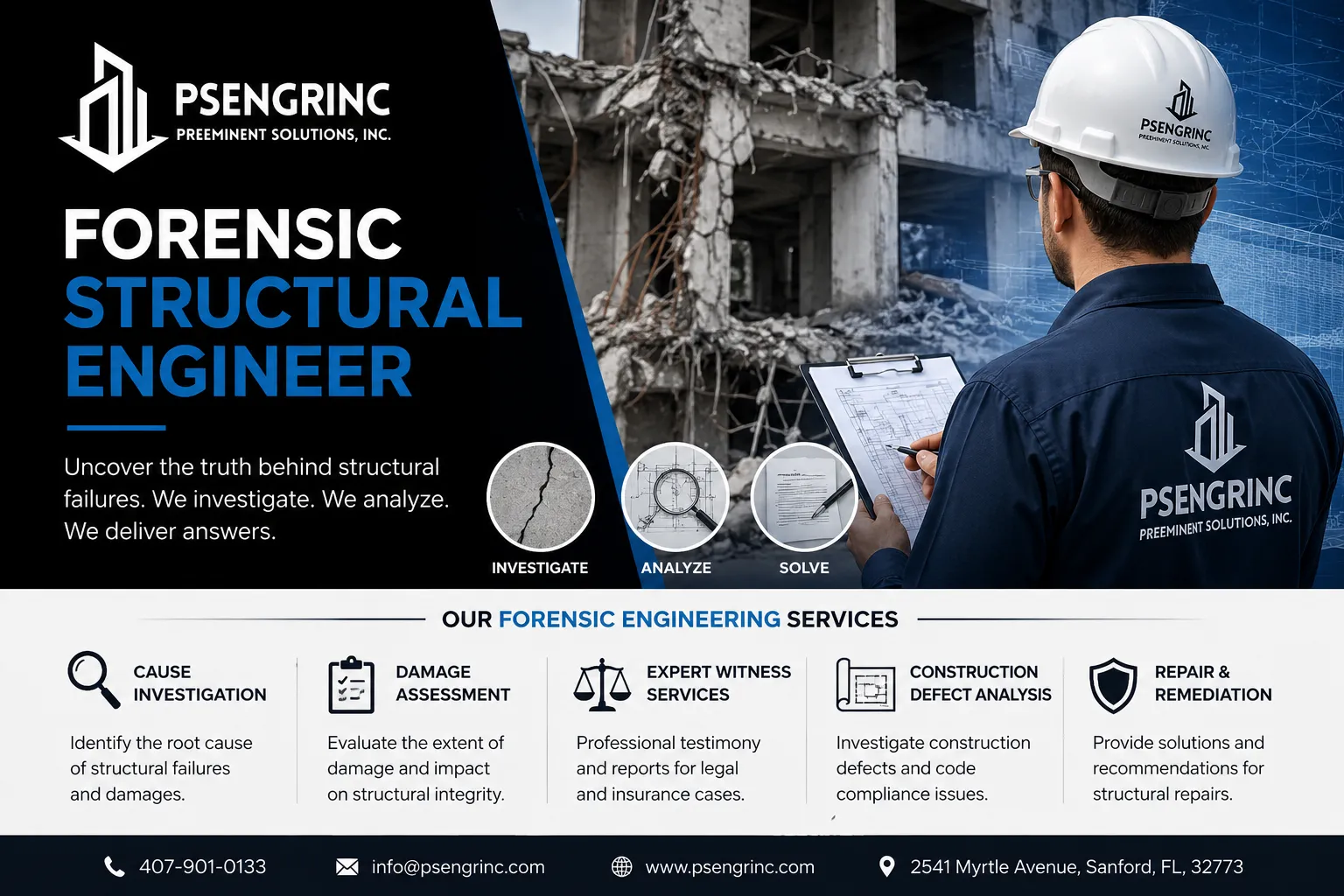 Standard and Cause and Forensic Engineer in Structural Investigations