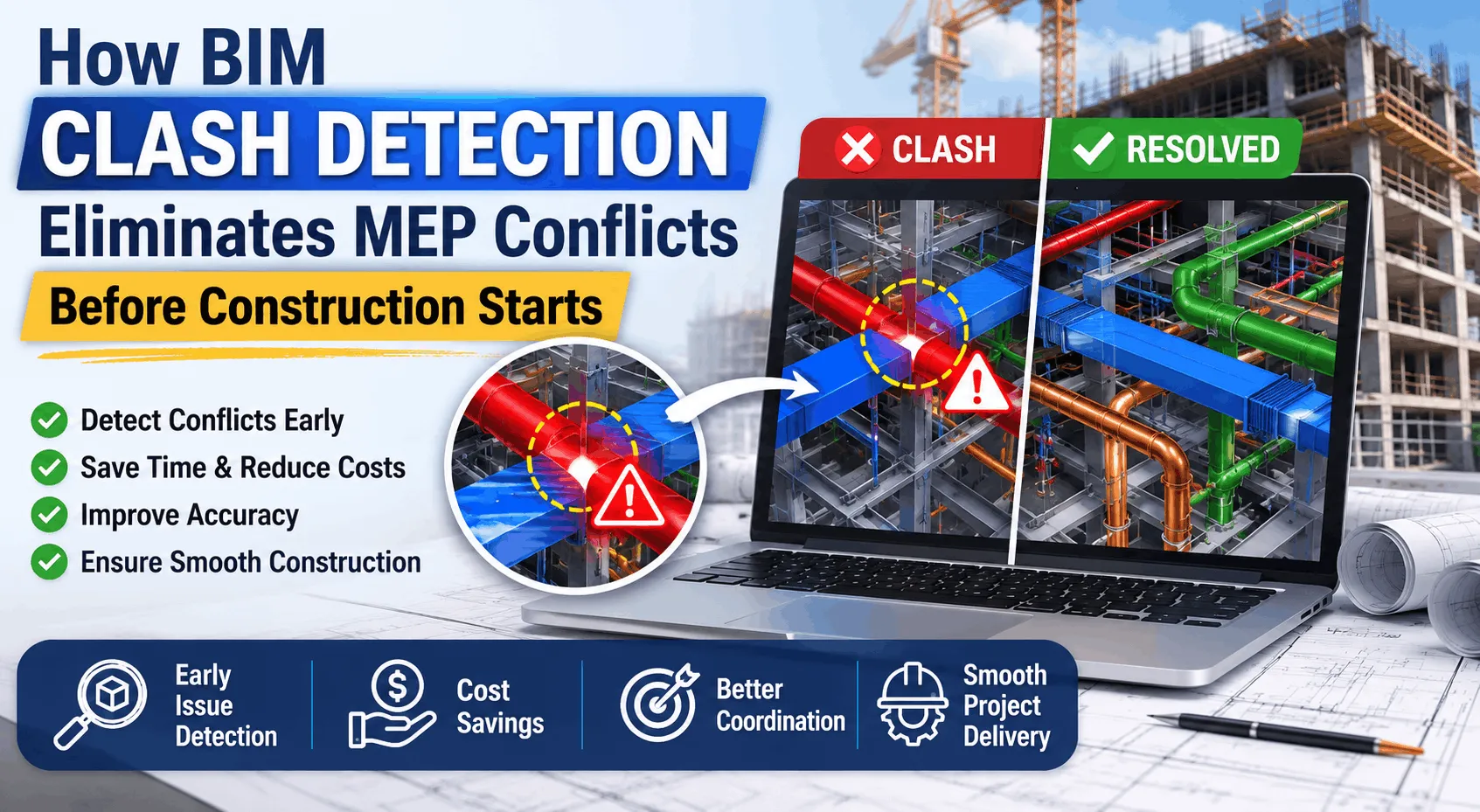 How BIM Clash Detection Saves Time and Money on MEP Projects