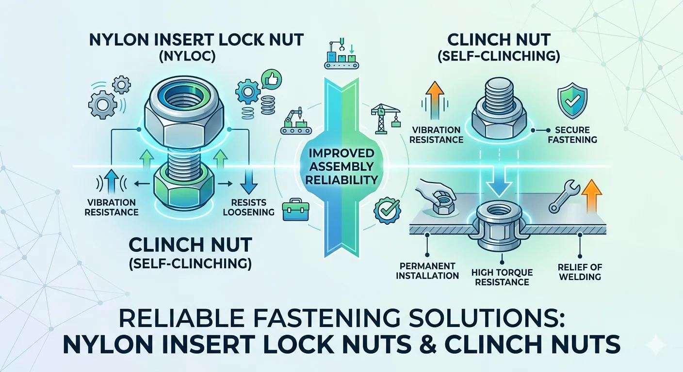 How Nylon Insert Lock Nuts and Clinch Nuts Improve Assembly Reliability