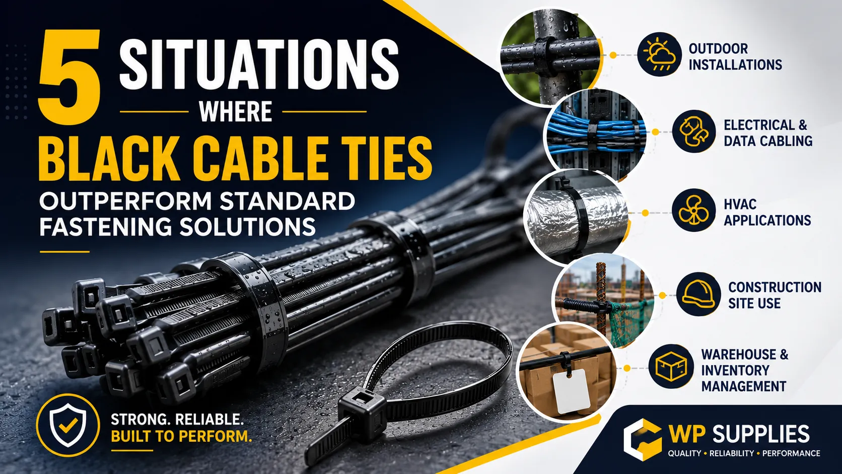 5 Situations Where Black Cable Ties Outperform Standard Fastening Solutions