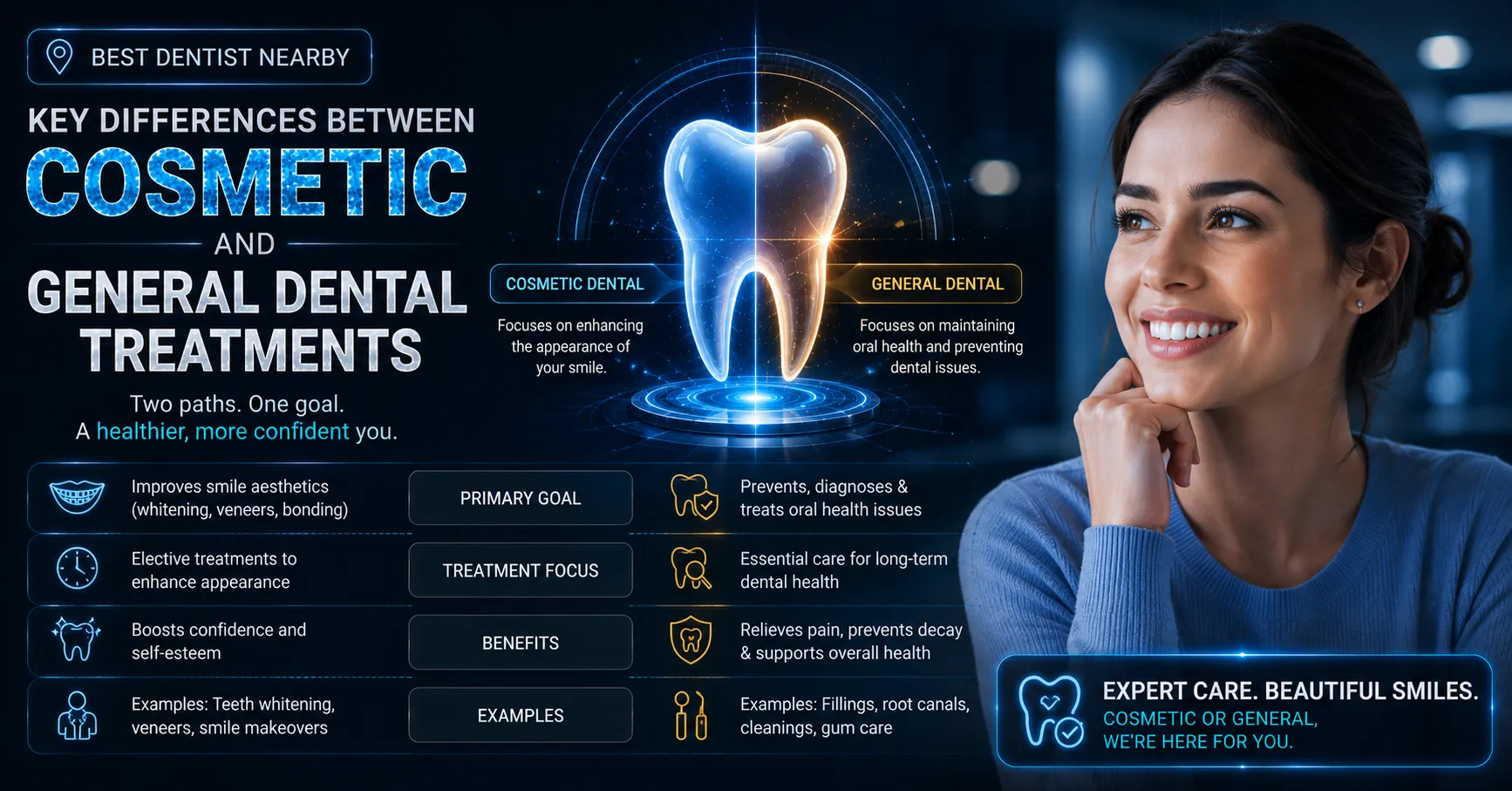 Key Differences Between Cosmetic And General Dental Treatments