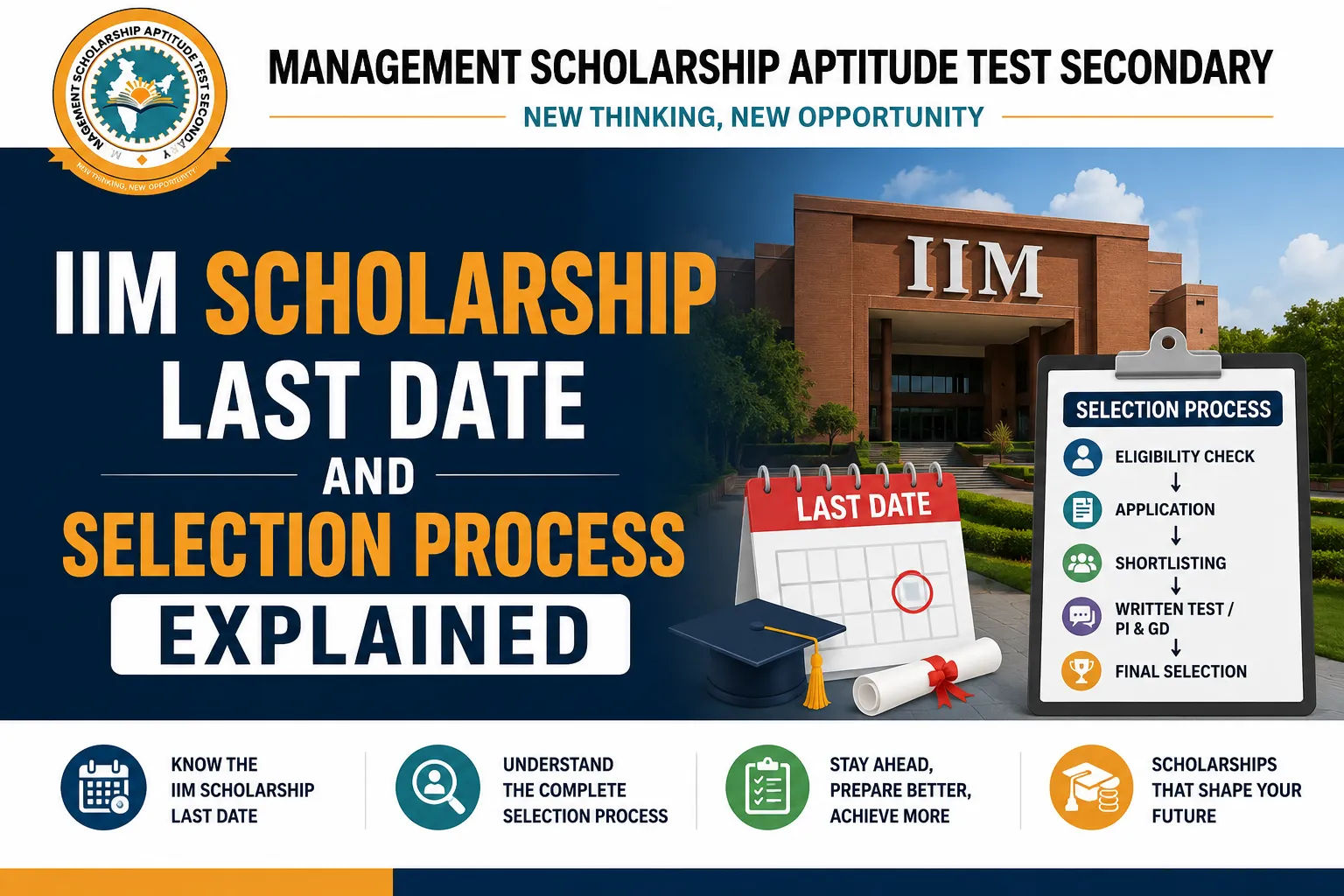 IIM Scholarship Last Date and Selection Process Explained