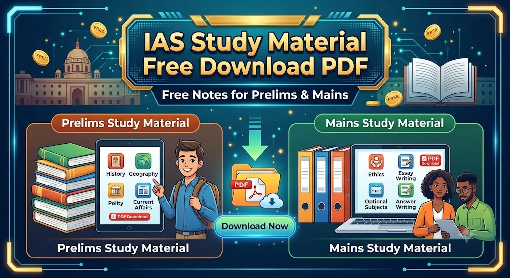 IAS Study Material Free Download PDF: Free Notes for Prelims & Mains