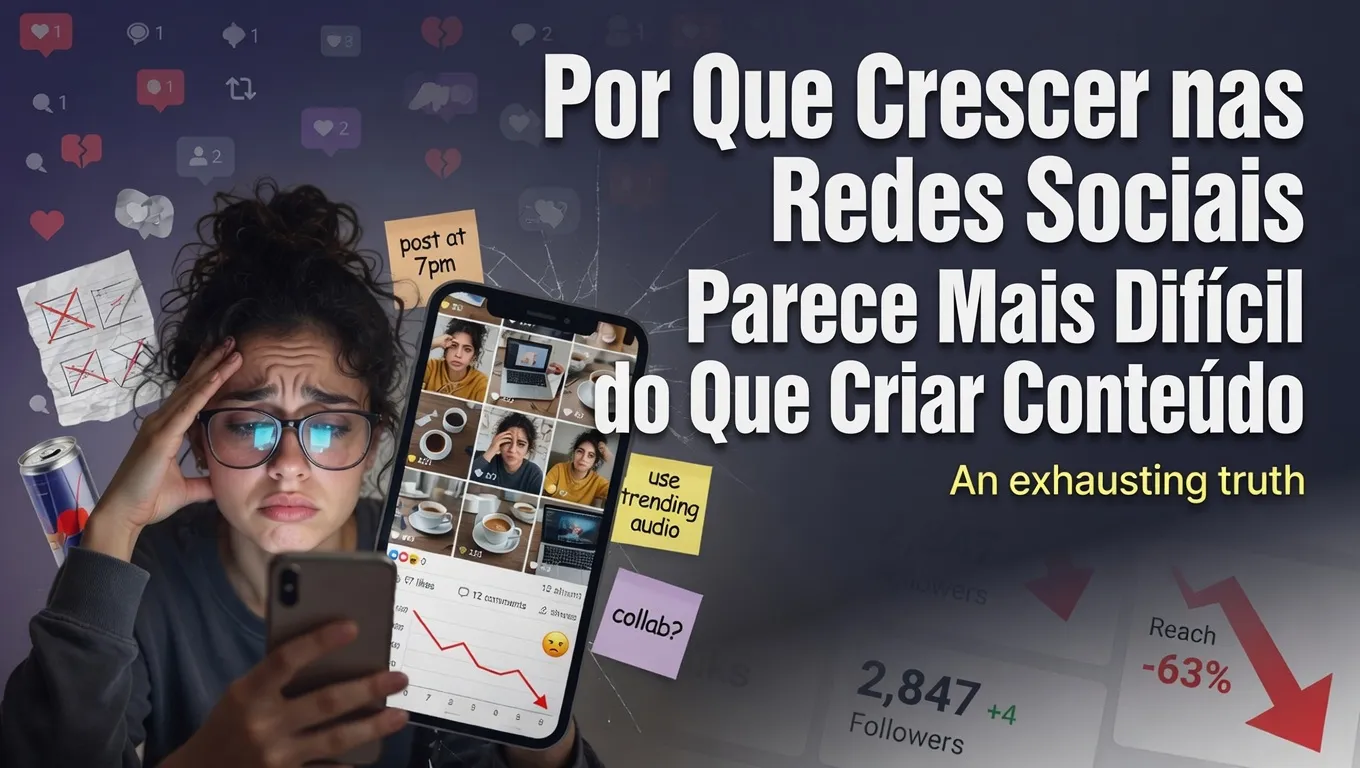 Por Que Crescer nas Redes Sociais Parece Mais Difícil do Que Criar Conteúdo