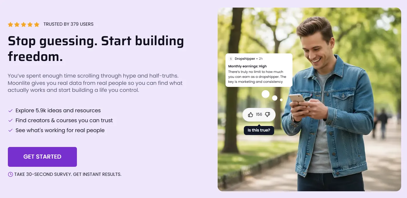 Why I built "Moonlite: Ways To Make Money Online"