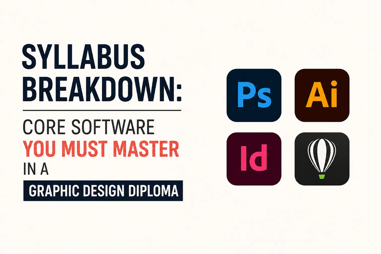 Syllabus Breakdown: Core Software You Must Master in a Graphic Design Diploma