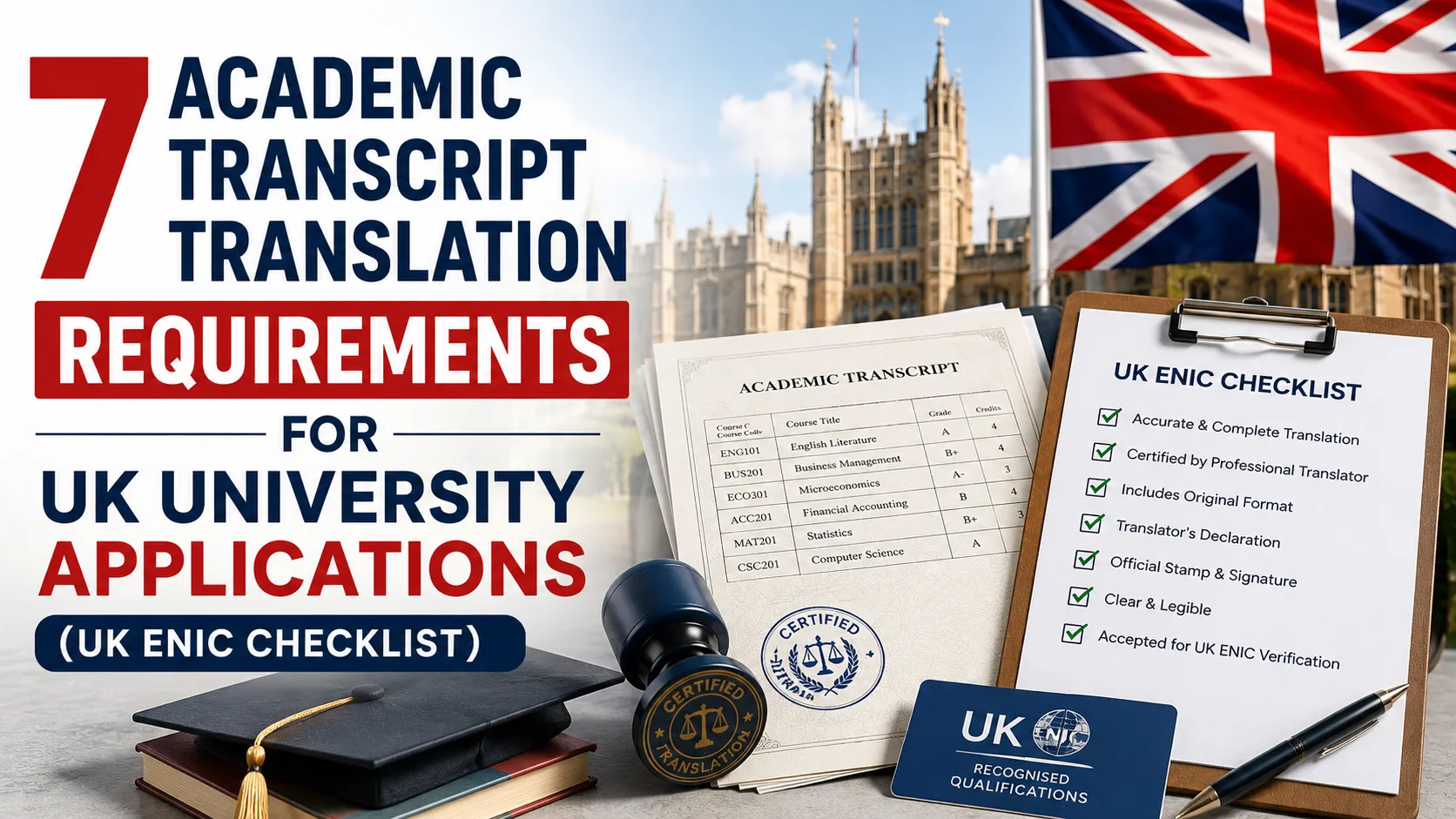 7 Academic Transcript Translation Requirements for UK University Applications (UK ENIC Checklist)