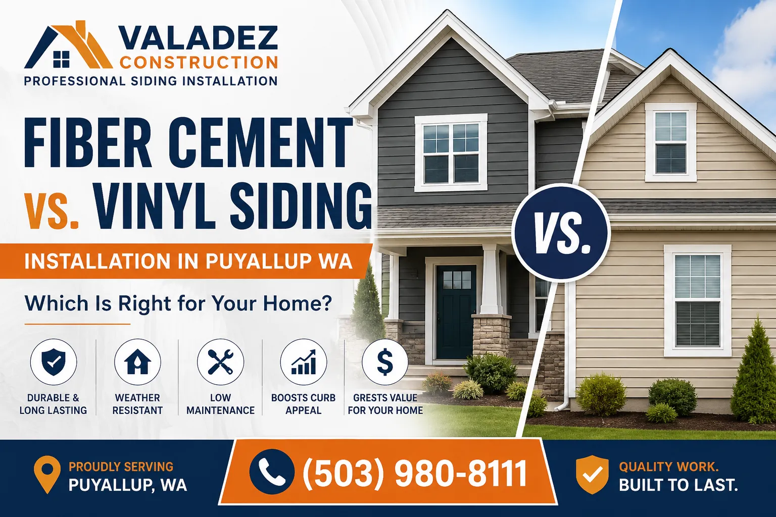 Fiber Cement vs. Vinyl Siding Installation in Puyallup WA: Which Is Right for Your Home?