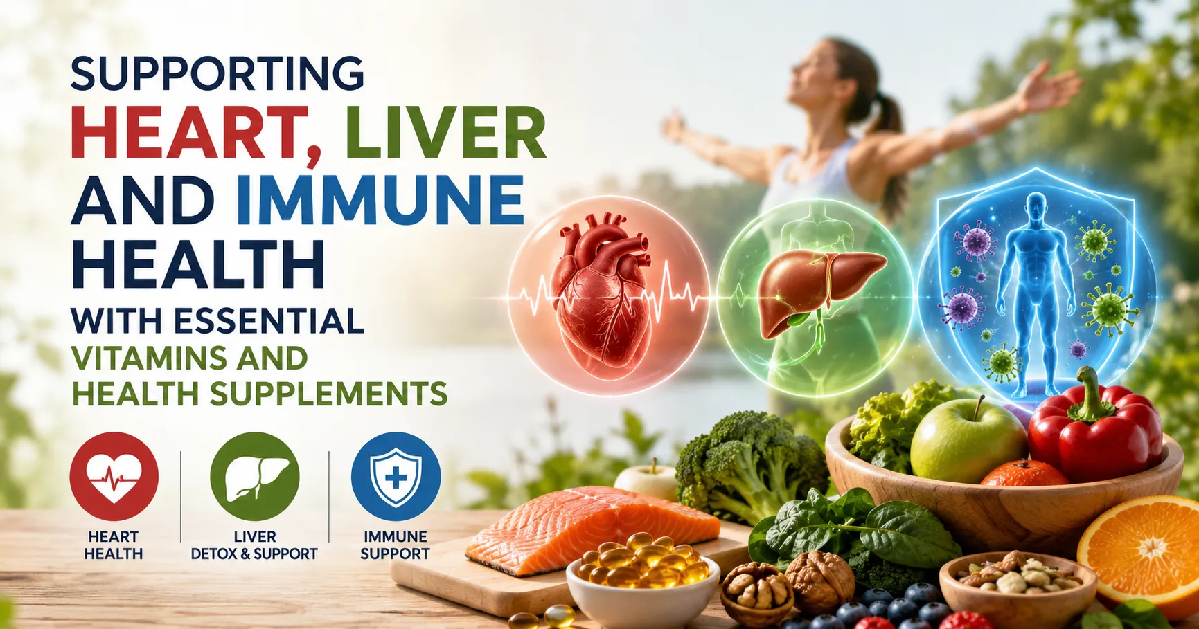 Supporting Heart, Liver and Immune Health with Essential Vitamins and Health Supplements