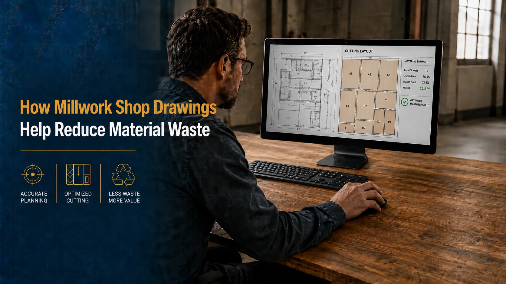 How Millwork Shop Drawings Help Reduce Material Waste