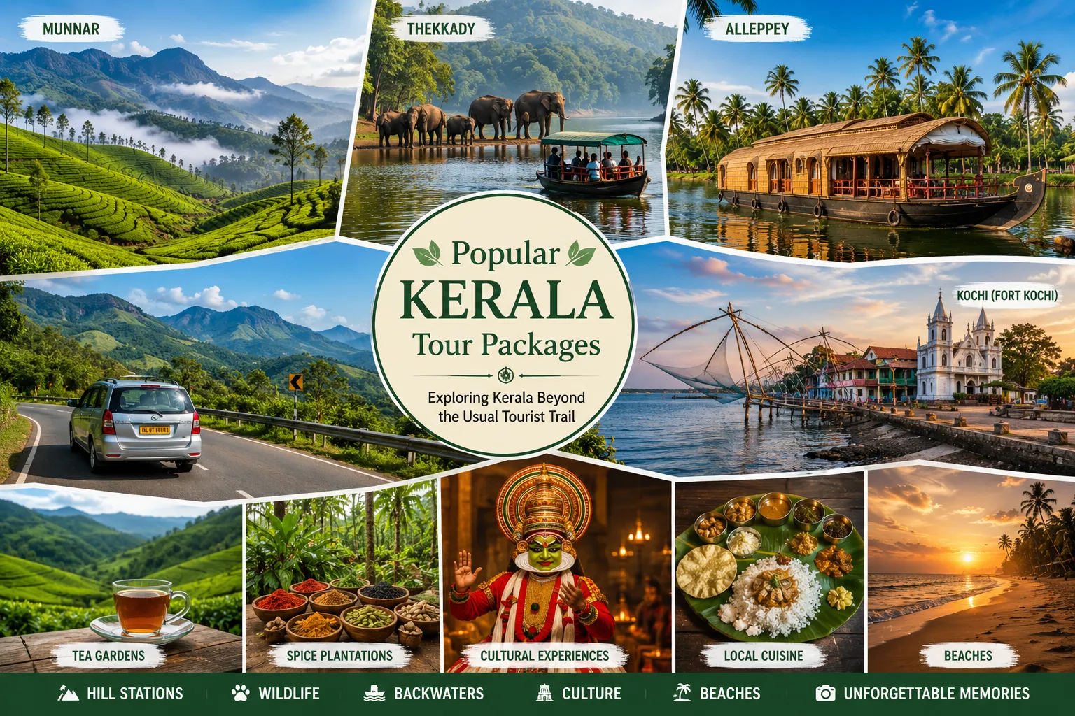 Popular Kerala Tour Packages: Exploring Kerala Beyond the Usual Tourist Trail