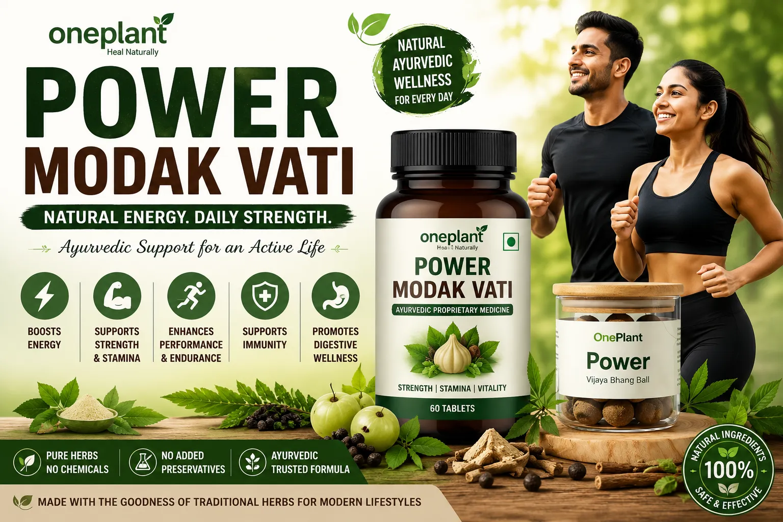 Ayurvedic Wellness Article on Power Modak Vati for Natural Strength & Vitality | Oneplant