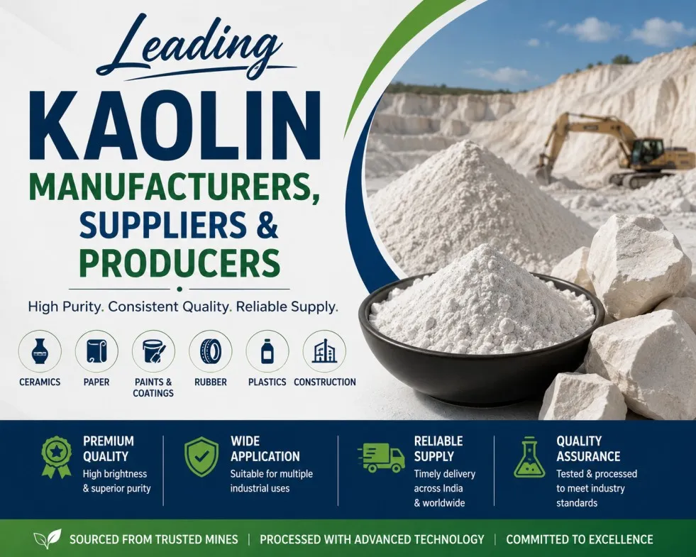 Kaolin Manufacturers, Suppliers & Producers Delivering Quality Industrial Minerals