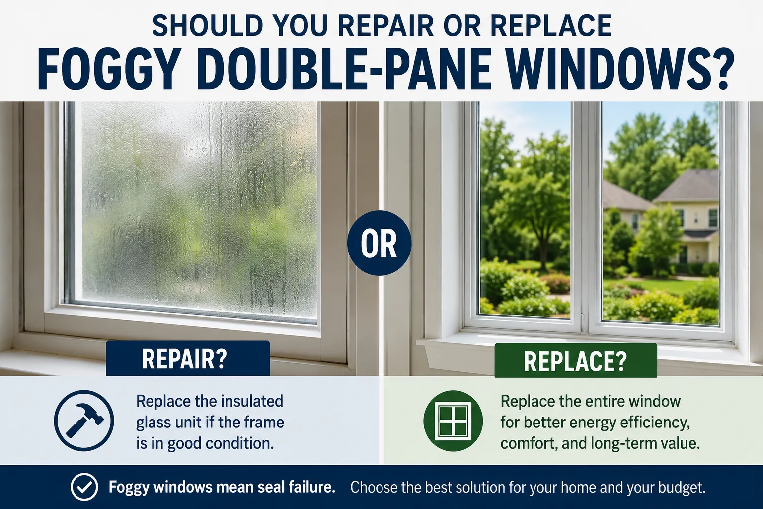 Should You Repair or Replace Foggy Double-Pane Windows?