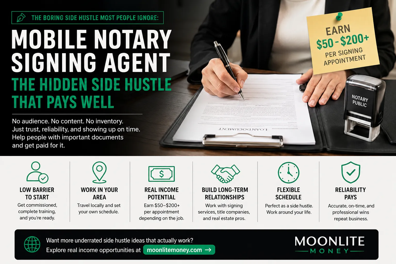 Side Hustle Idea Most People Ignore: Mobile Notary Signing Agent