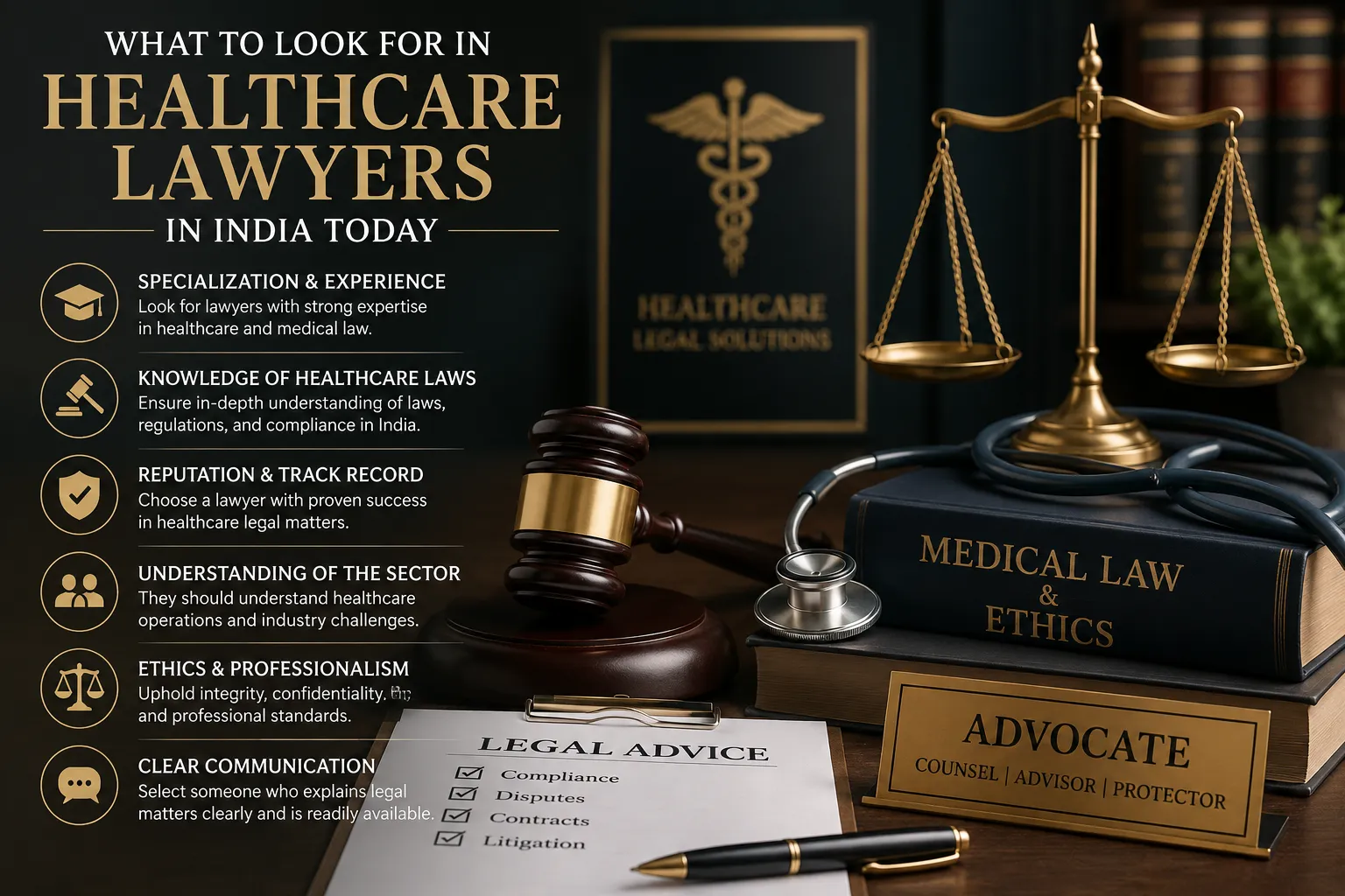 What to Look for in Healthcare Lawyers in India Today