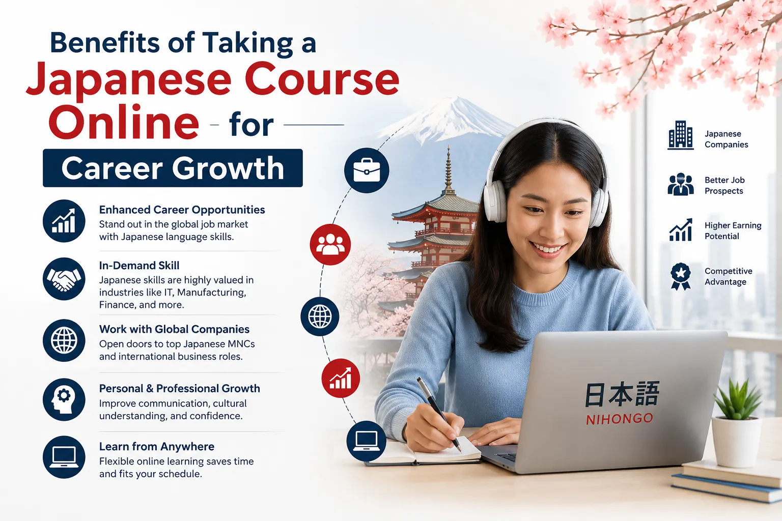 Benefits of Taking a Japanese Course Online for Career Growth