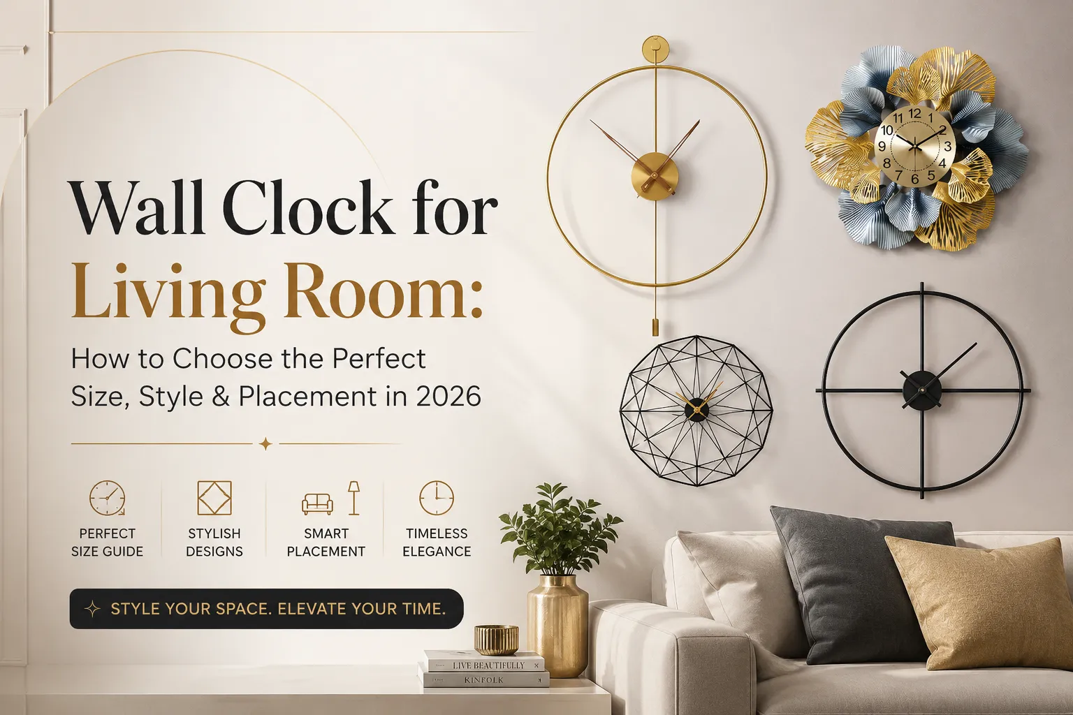 Wall Clock for Living Room: How to Choose the Perfect Size, Style & Placement in 2026