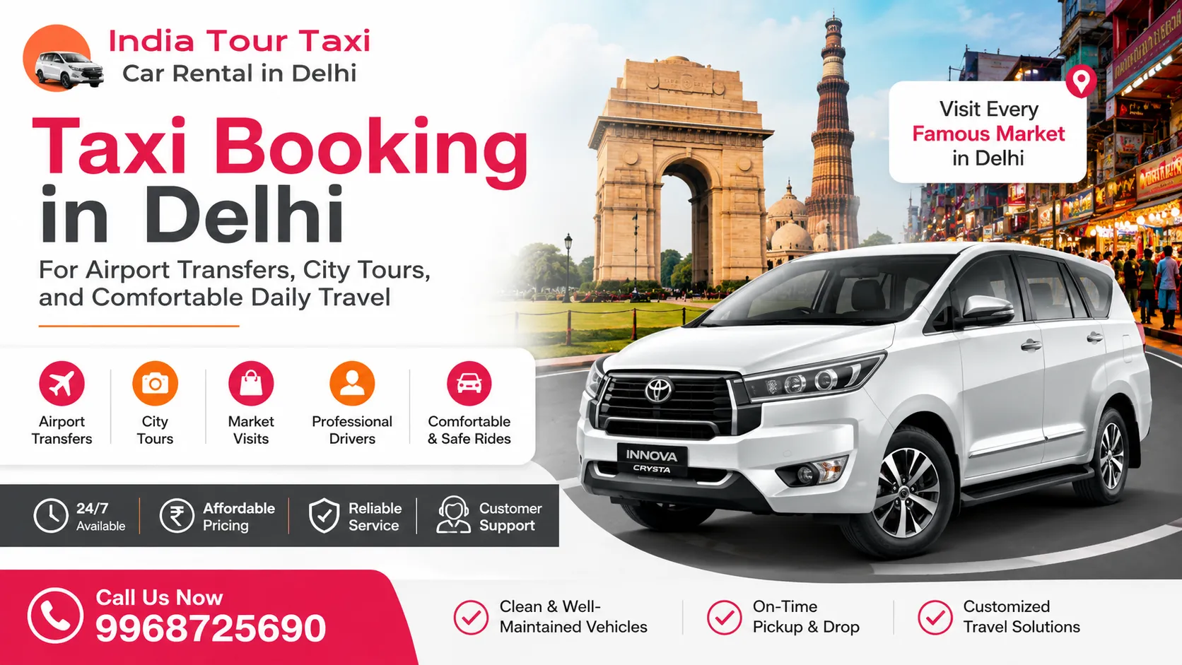 Taxi Booking in Delhi for Airport Transfers, City Tours, and Comfortable Daily Travel