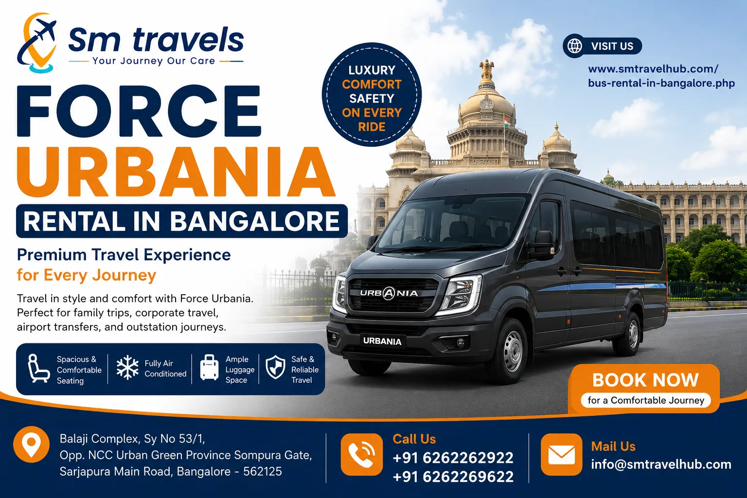 Force Urbania Rental in Bangalore 