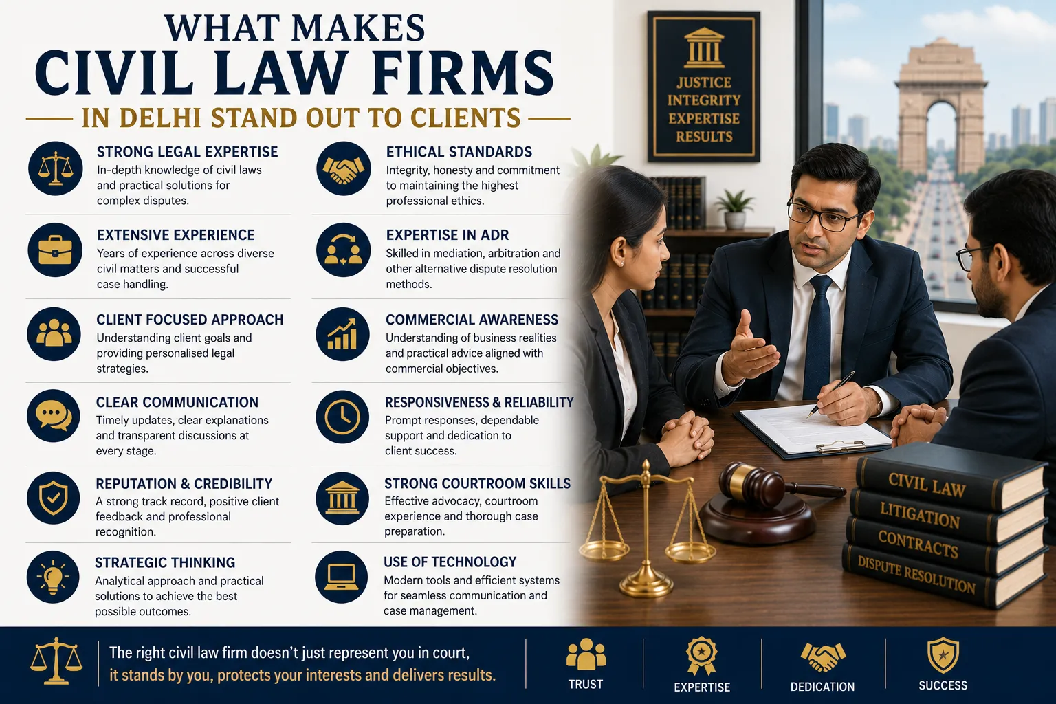 What Makes Civil Law Firms in Delhi Stand Out to Clients