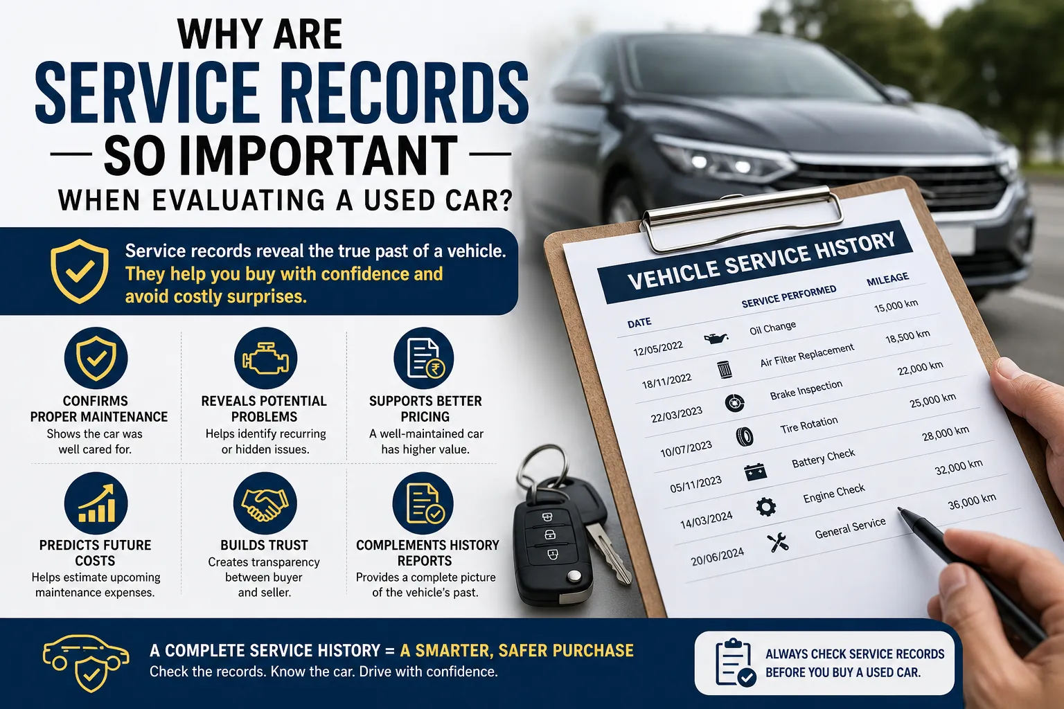 Why Are Service Records So Important When Evaluating a Used Car?
