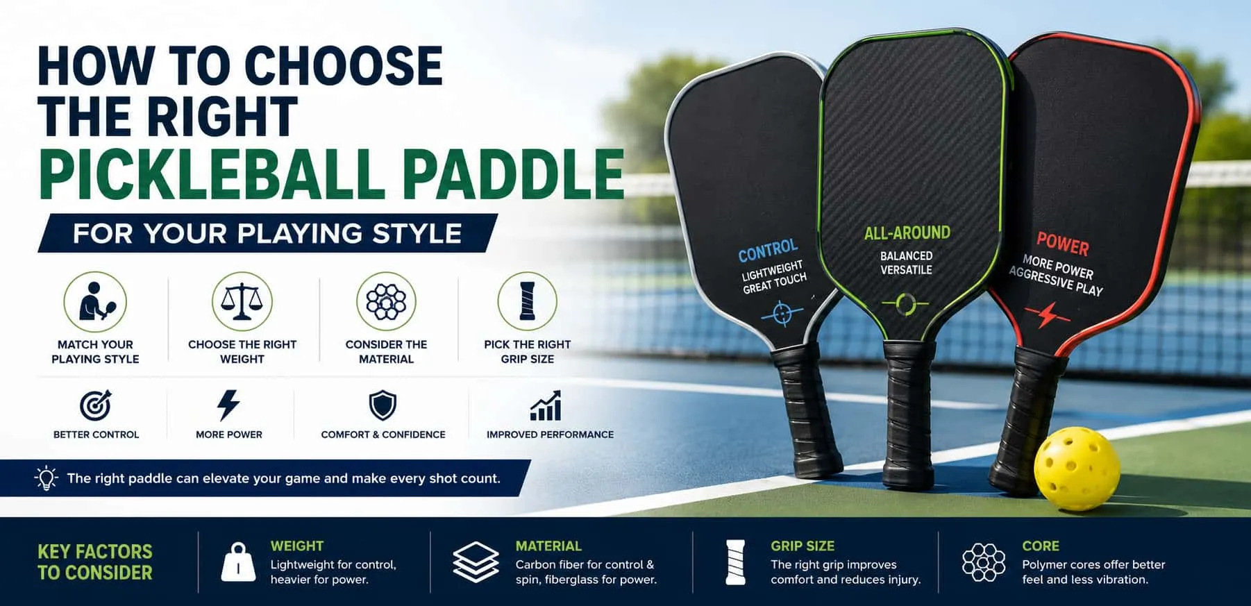How to Choose the Right Pickleball Paddles for Your Playing Style