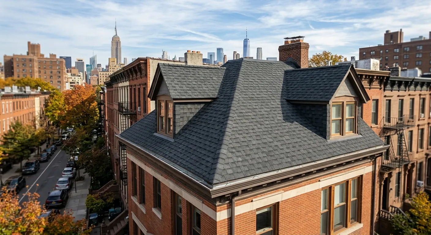 Quality roofing system protecting a residential property