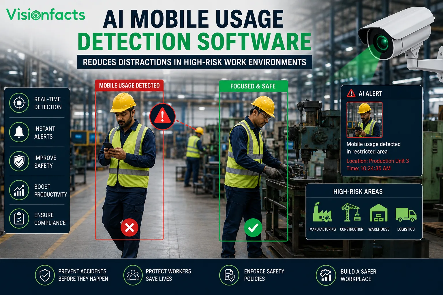 How AI Mobile Usage Detection Software Reduces Distractions in High-Risk Work Environments
