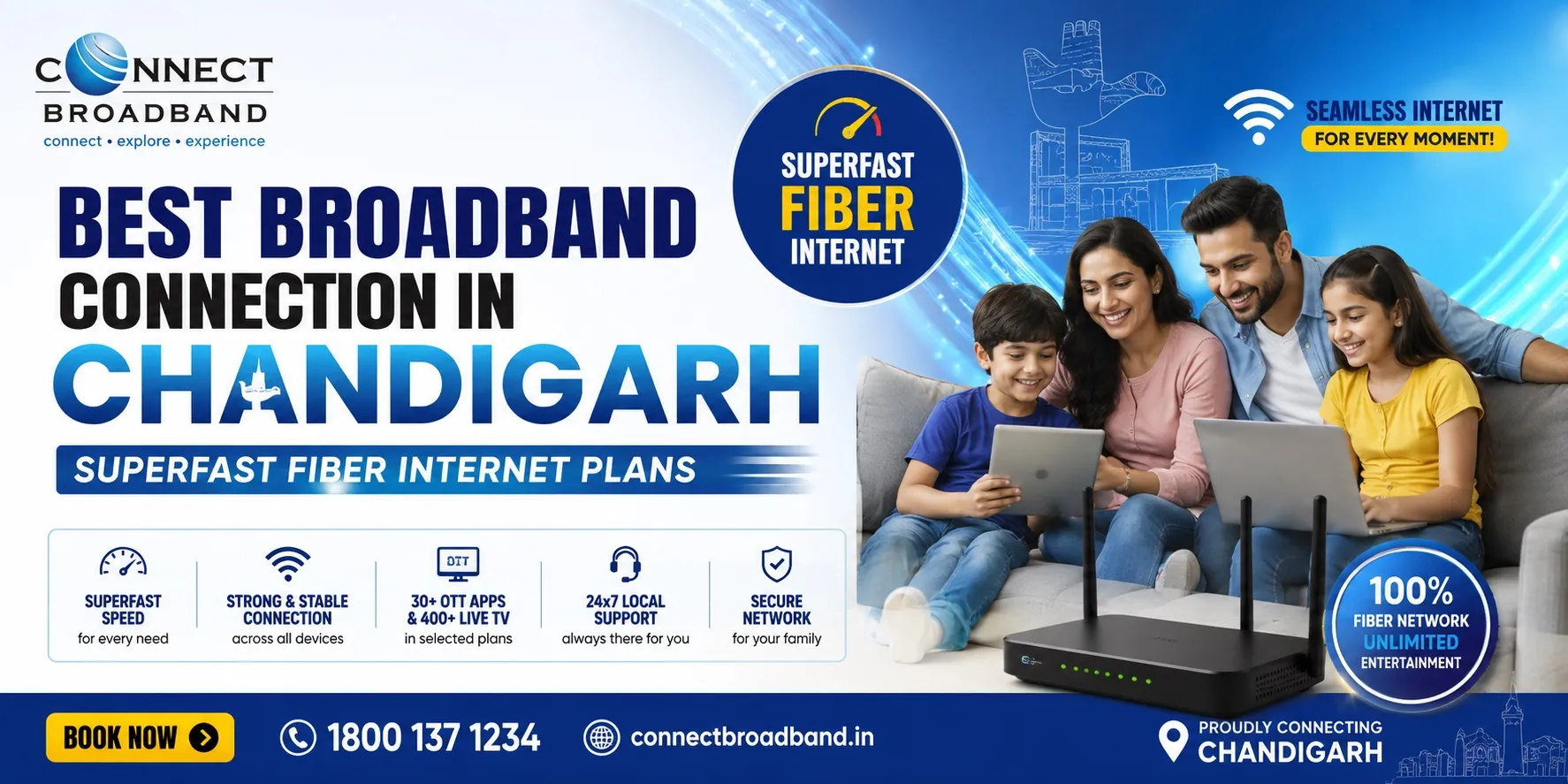 Best Broadband Connection in Chandigarh | Superfast Fiber Internet Plans