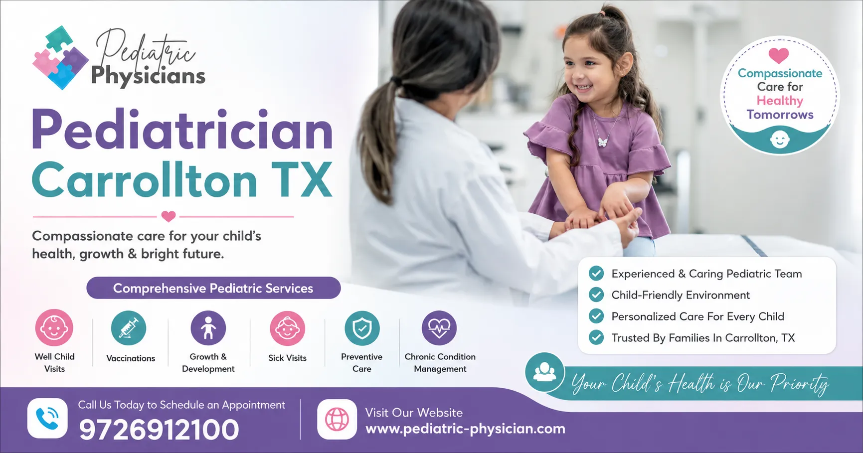 How Does a Pediatrician Carrollton TX Support Child Development