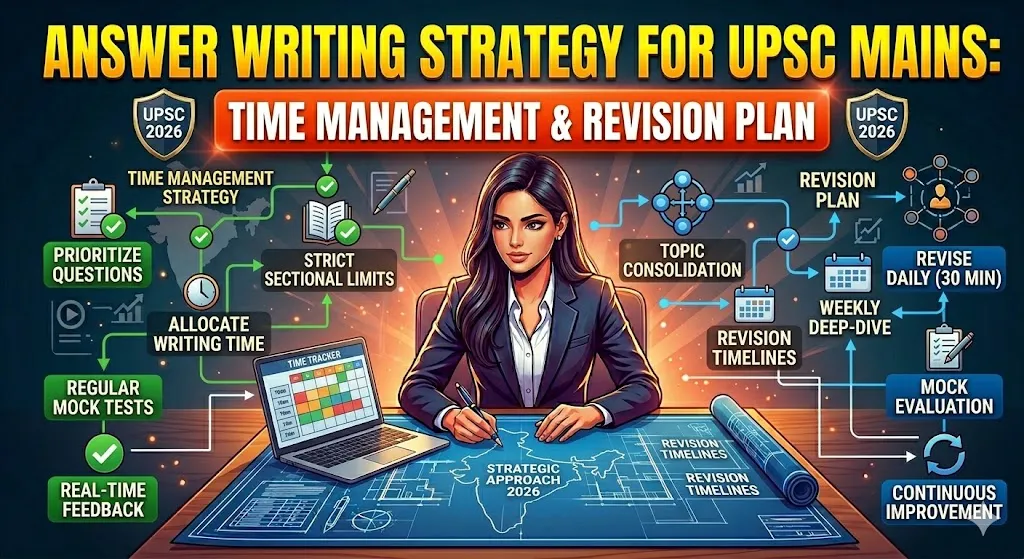 Answer Writing Strategy for UPSC Mains: Time Management & Revision Plan