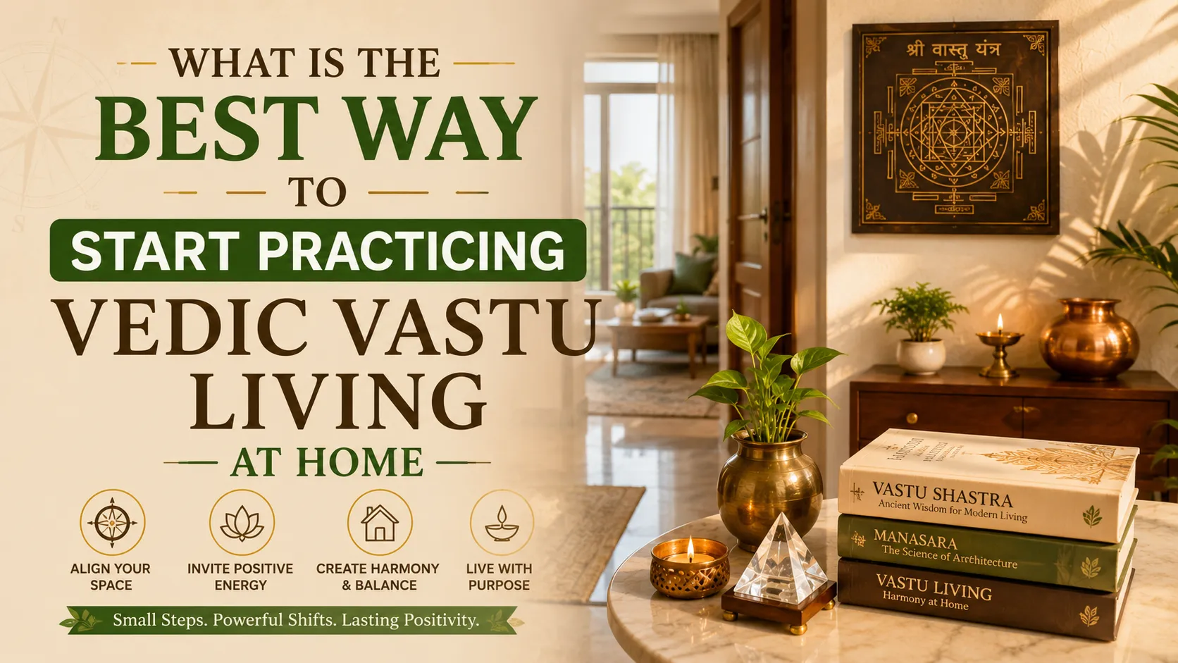 What is the best way to start practicing Vedic Vastu living at home