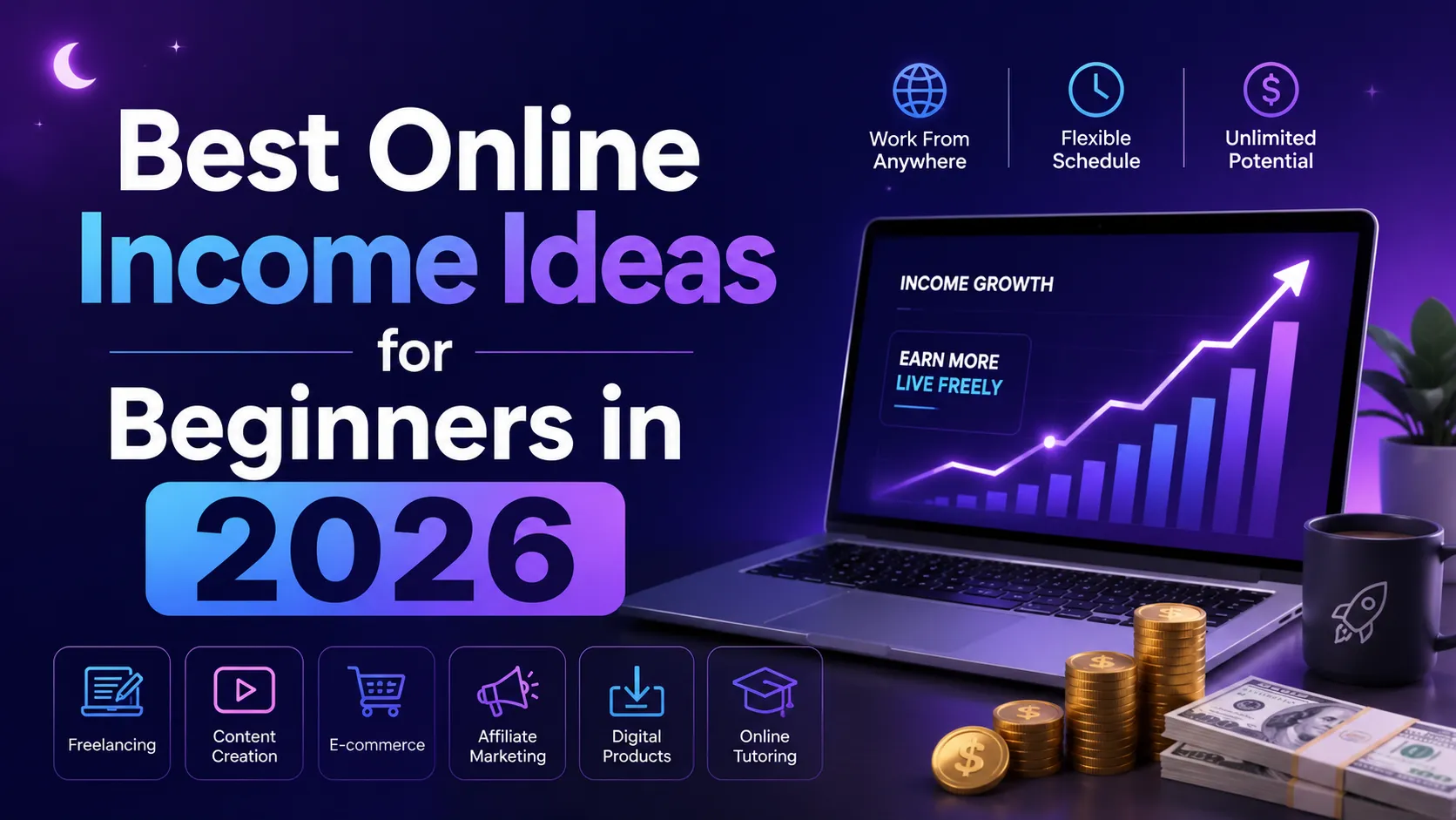 Best Online Income Ideas for Beginners in 2026
