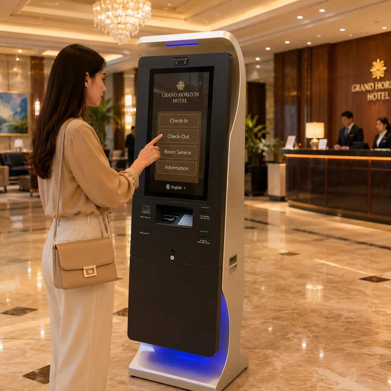 Top Benefits of Installing a 21.5inch Hotel Check In Kiosk in Your Lobby