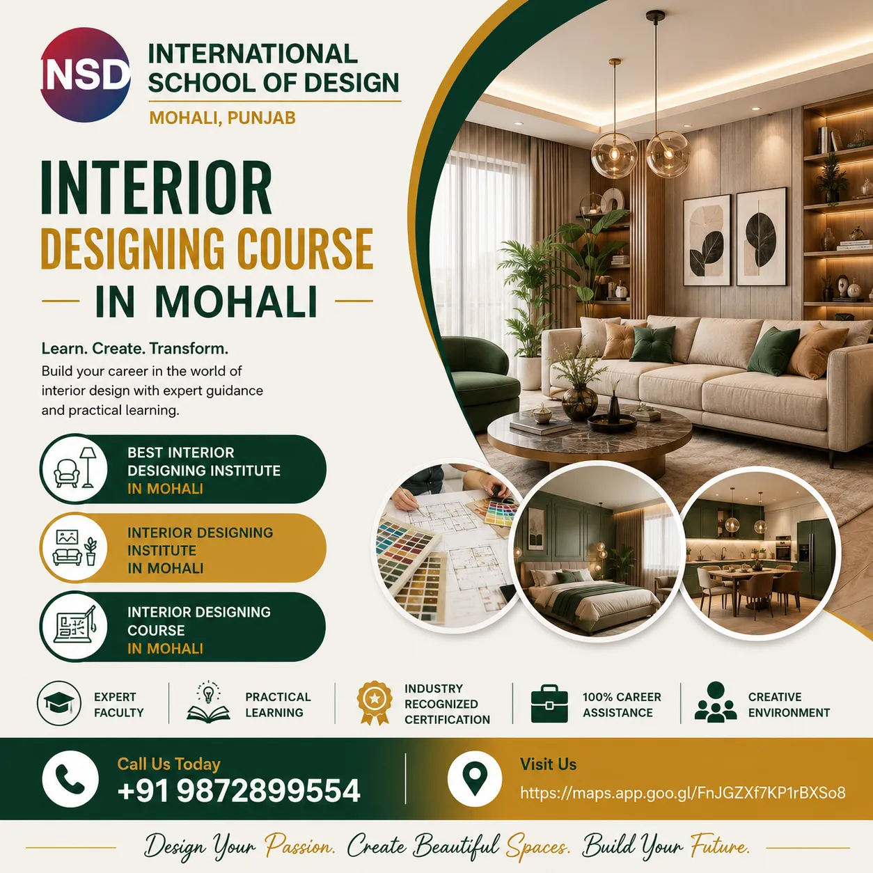Start Your Design Journey at the Best Interior Designing Institute in Mohali