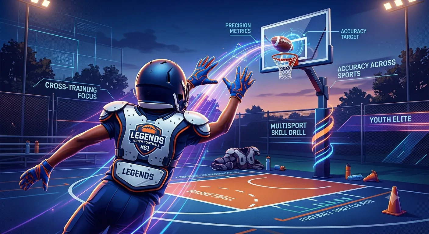 Combining a Basketball Hoop and Football Back Plate Drills for Total Athletic Development