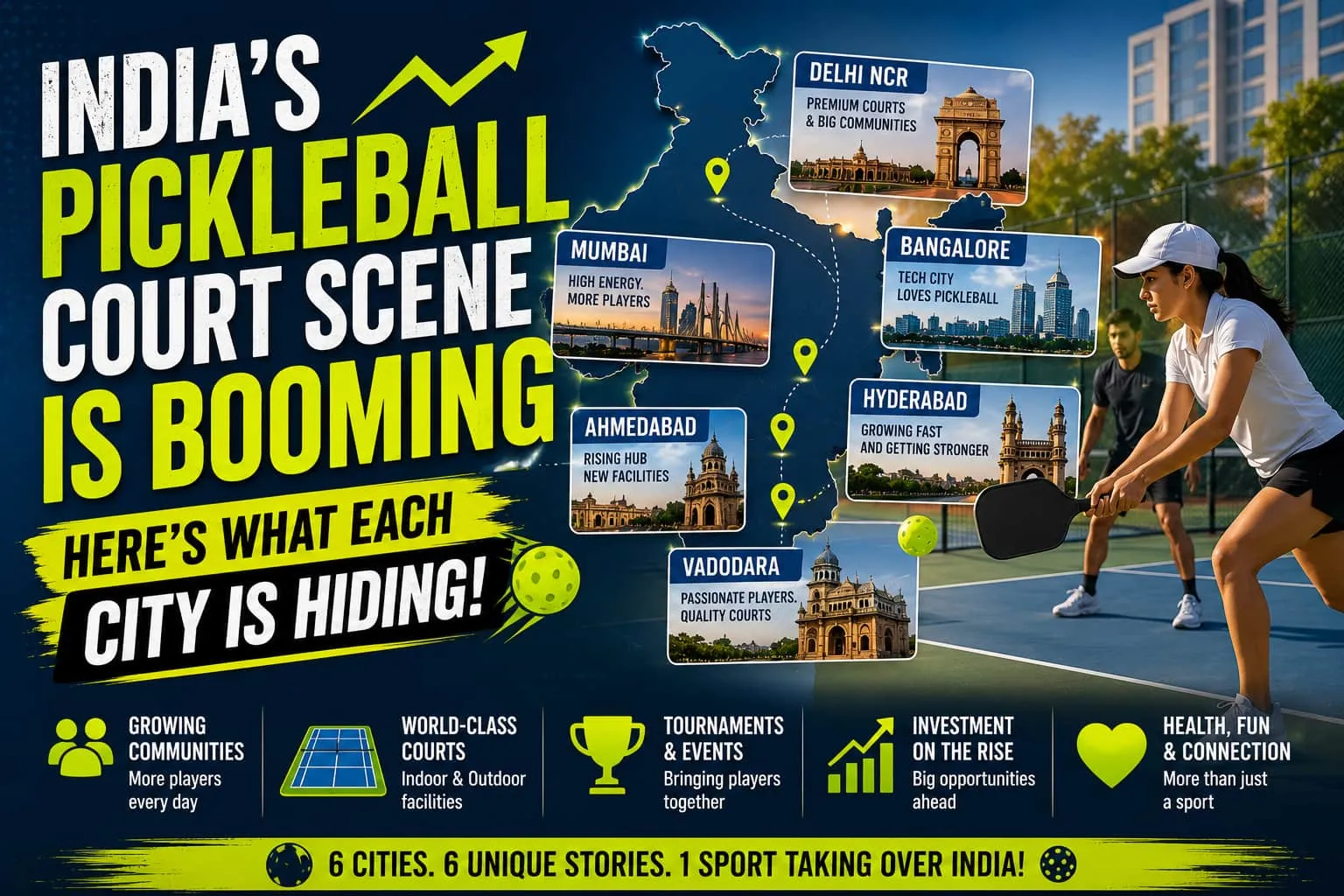 India’s Pickleball Court Scene is Booming — Here’s What Each City is Hiding