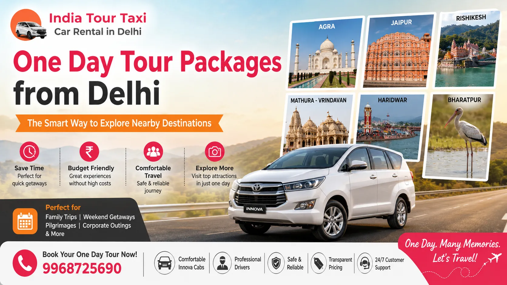 One Day Tour Packages from Delhi - The Smart Way to Explore Nearby Destinations