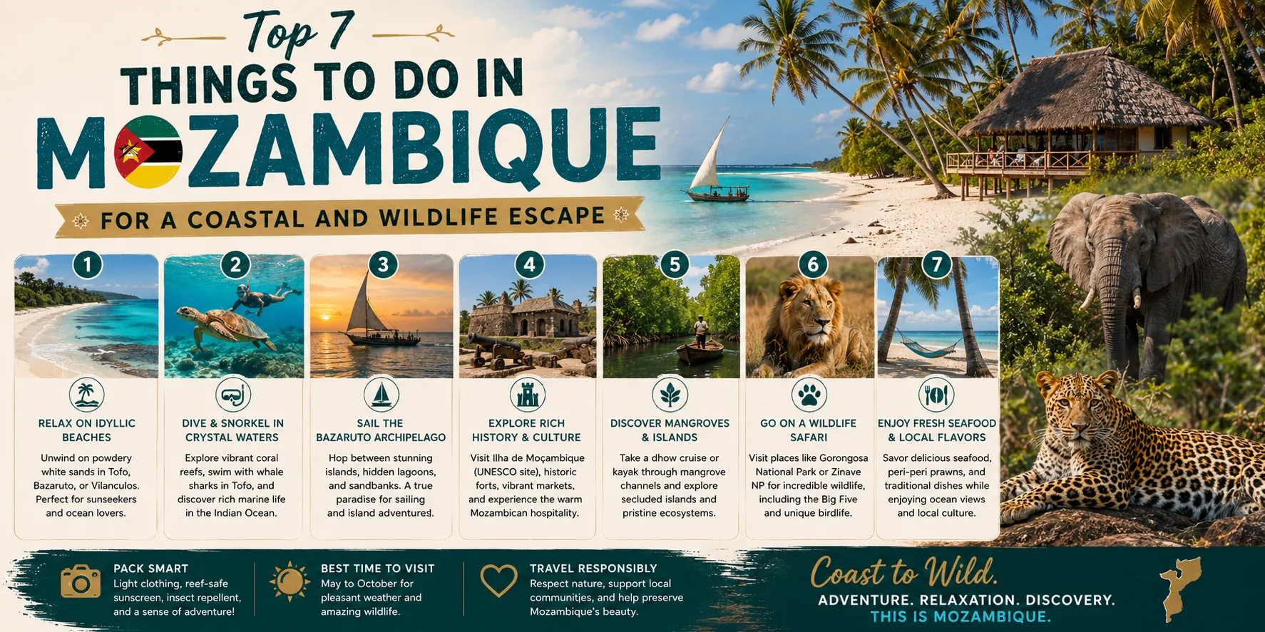 Top 7 Things to Do in Mozambique for a Coastal and Wildlife Escape