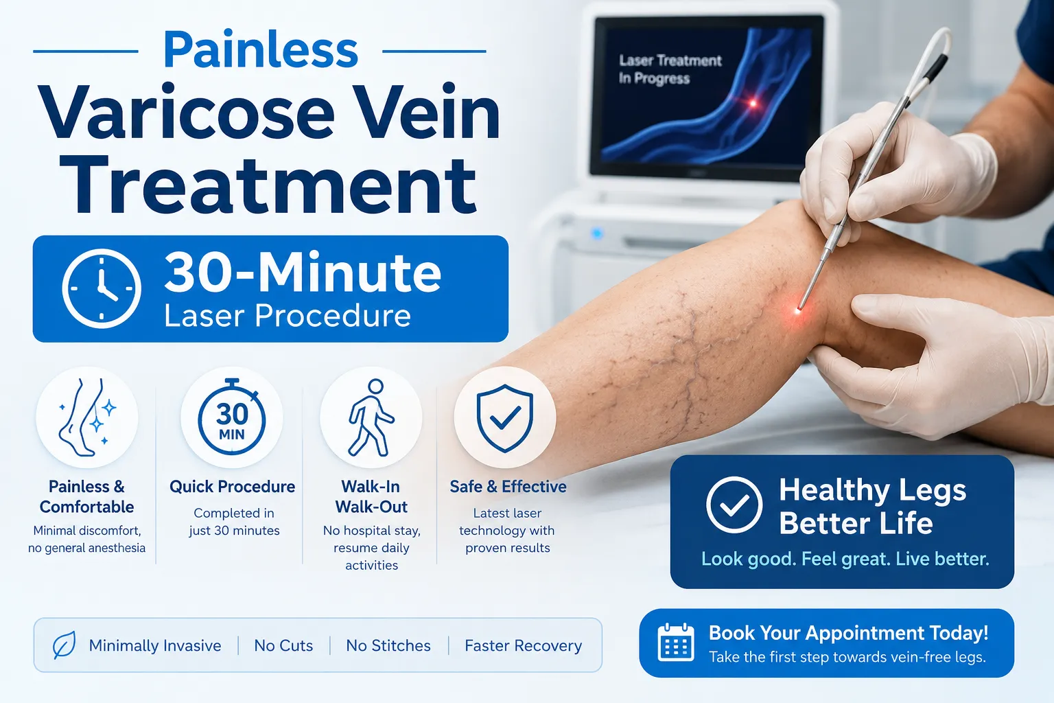 Painless Varicose Veins Treatment in Chennai: Endovenous Laser Ablation