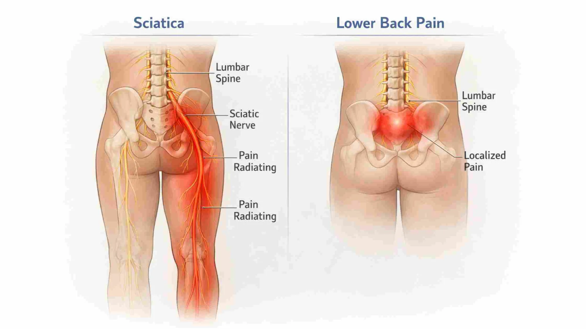 Lower Back Pain vs. Sciatica: How to Tell the Difference