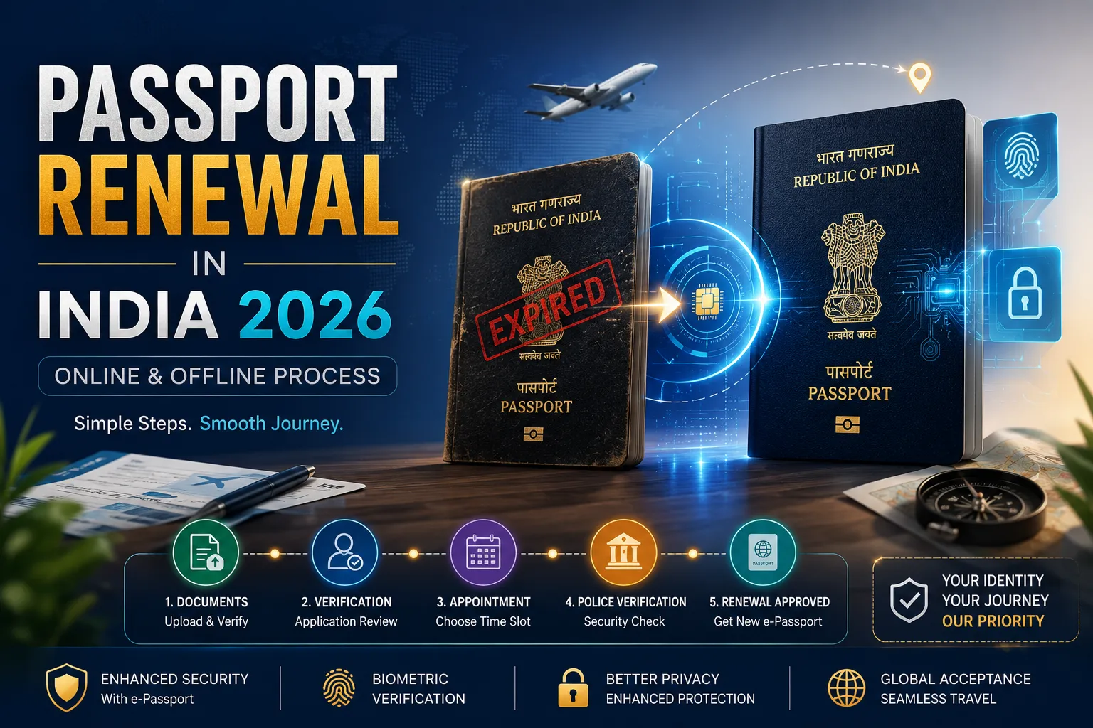 Passport Renewal Process in India 2026: Online & Offline Application Guide
