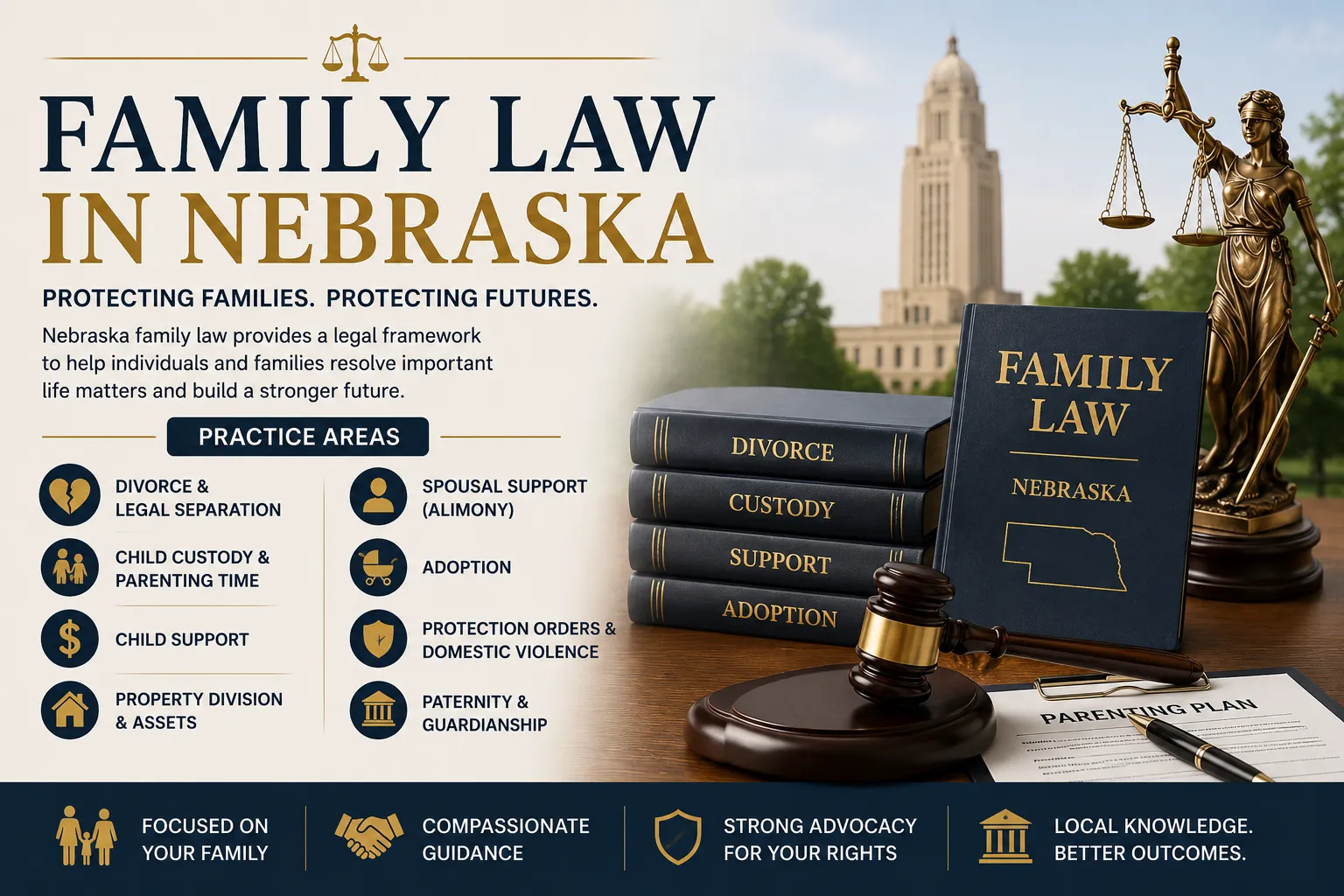 Family Law in Nebraska: A Guide to Divorce, Custody, Support, and Family Rights