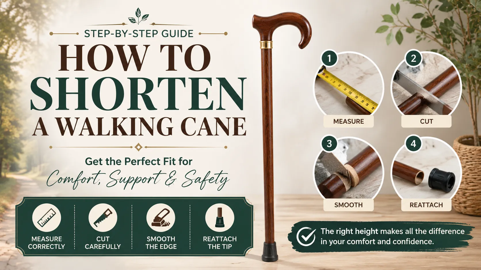 How to Shorten a Walking Cane: A Complete Guide to Proper Cane Sizing and Comfort