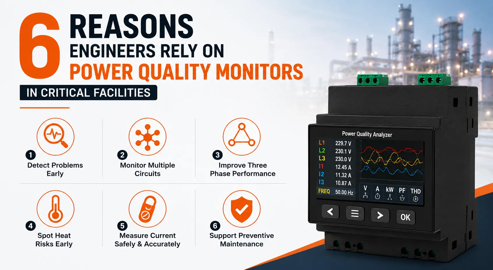 6 Reasons Engineers Rely on Power Quality Monitors in Critical Facilities