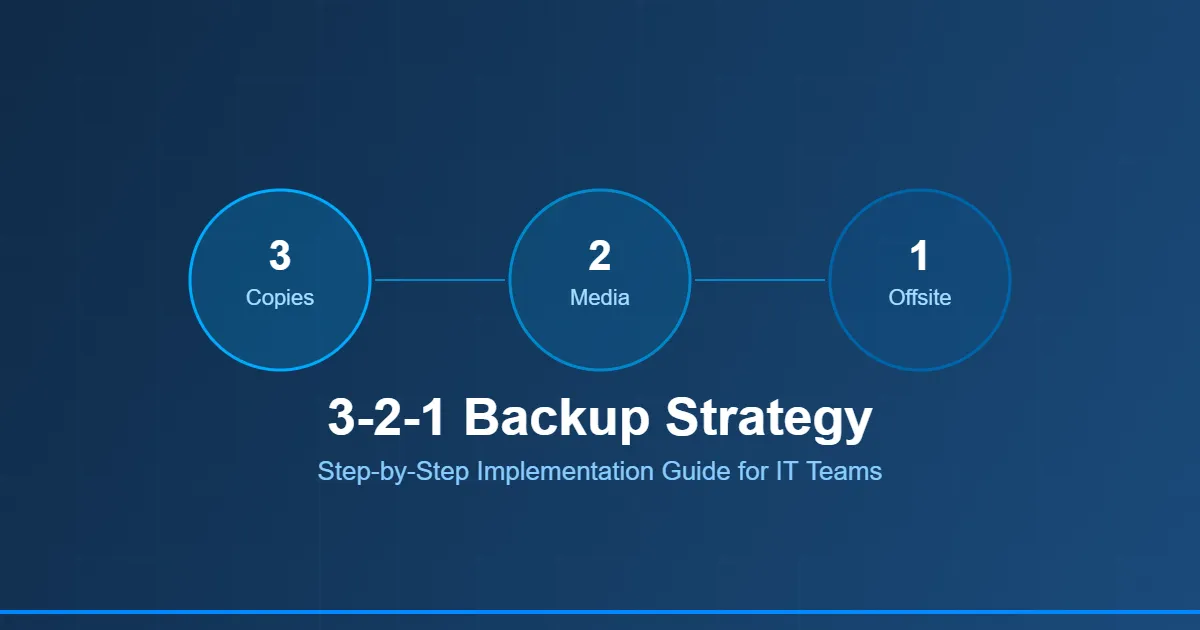 3-2-1 Backup Strategy: Step-by-Step Implementation Guide for IT Teams