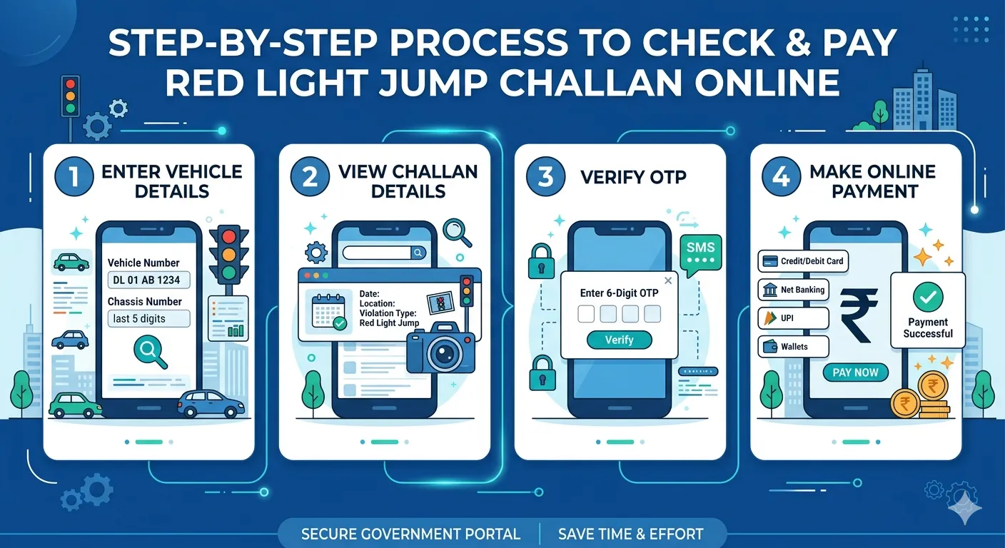 How to Check and Pay Red Light Jump Challan Online Easily