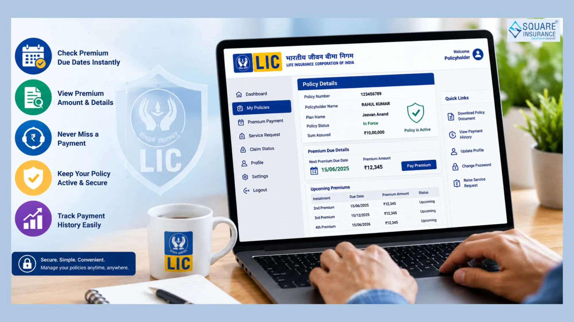 LIC Customer Portal Login: Check Premium Due Dates Instantly